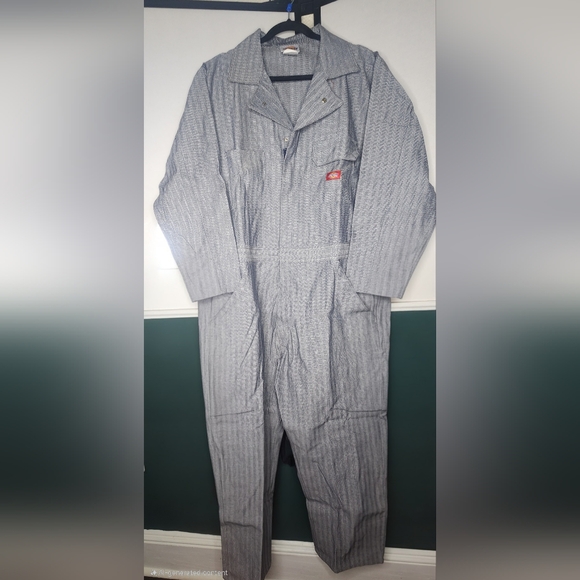 Vtv Dickies Gray Men's overalls Fisher Striped Coveralls - Picture 3 of 11